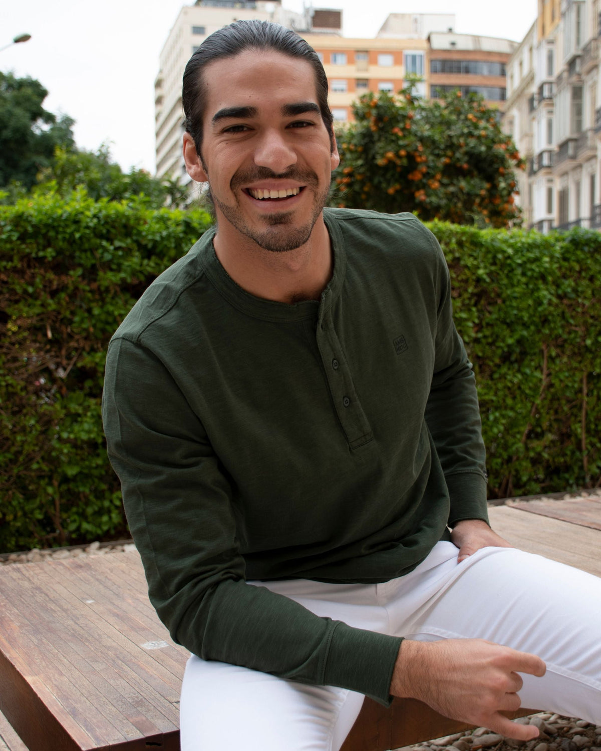 Wayne | Long Sleeve Henley Shirt