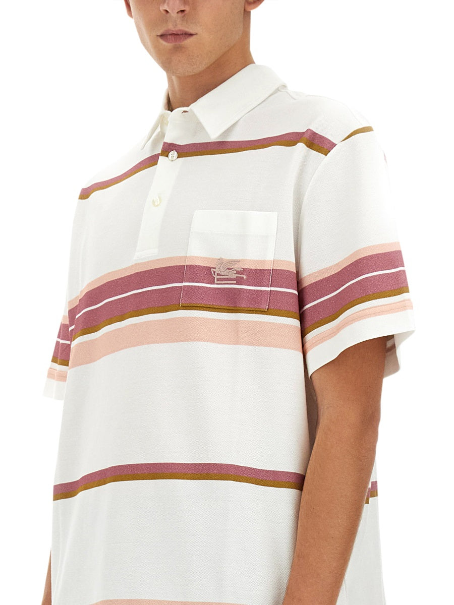 Etro Men Polo Shirt With Pegasus Embroidery