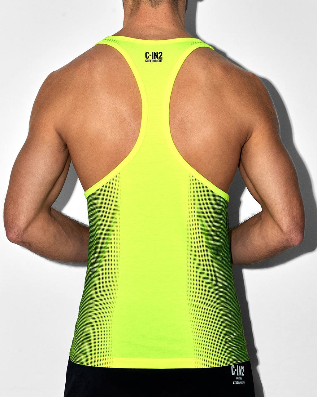 Super Bright Racerback Tank Neon Yellow
