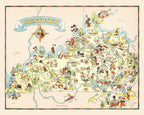 Vintage Map of Kentucky 1935