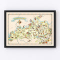 Vintage Map of Kentucky 1935