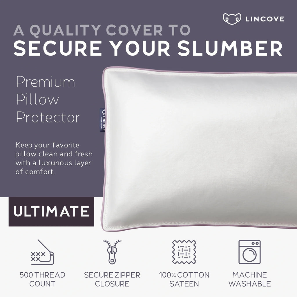 Lincove 100% Cotton Pillow Protector