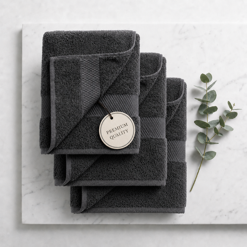 100% Turkish Cotton Face Towels - Set of 3