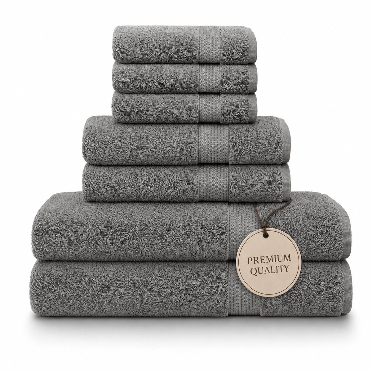 100% Turkish Cotton Towels, Mist - Set of 7