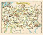 Vintage Map of Pennsylvania 1935