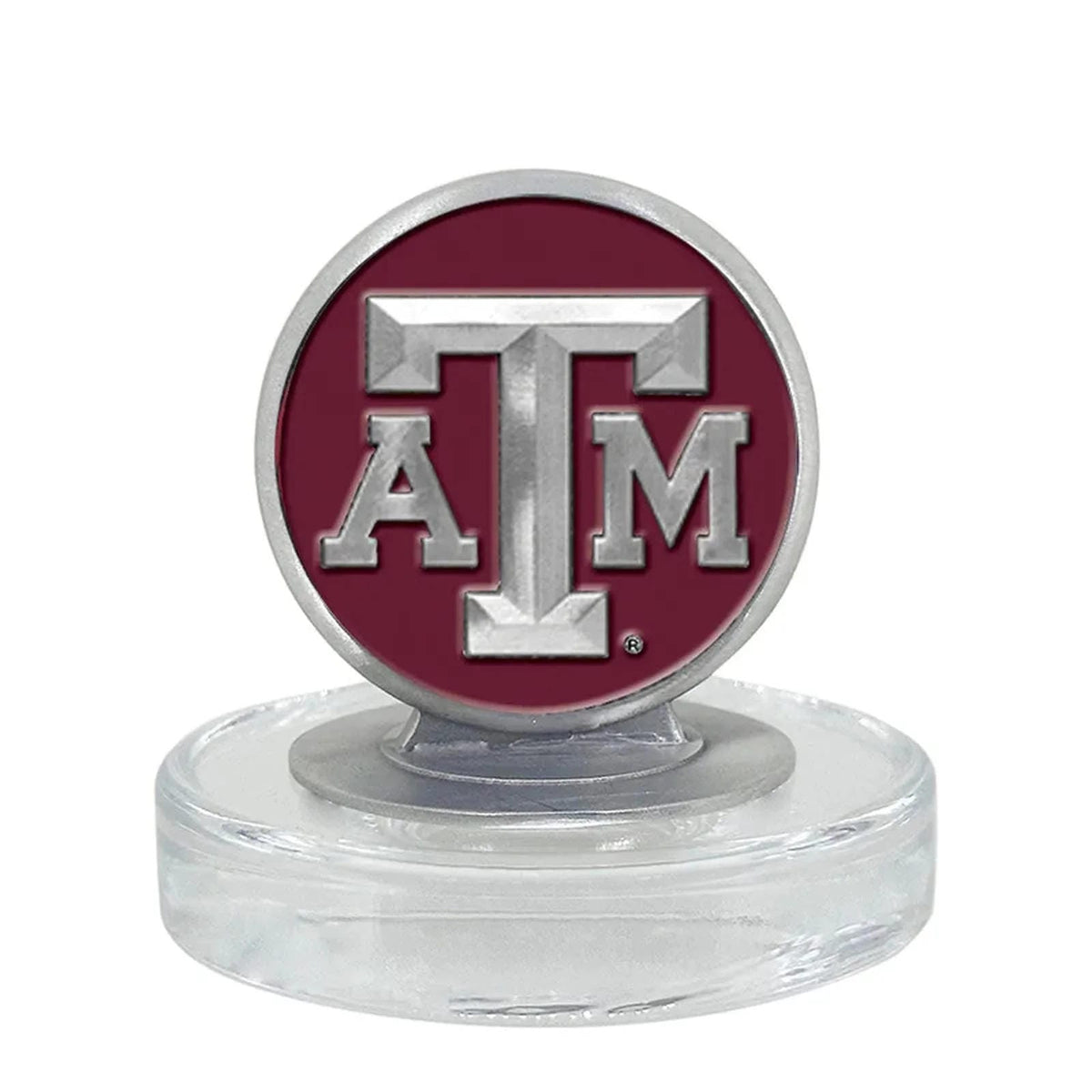 Texas A&M University Heritage Decanter with 3D Top and 2 Glasses with Chest Box