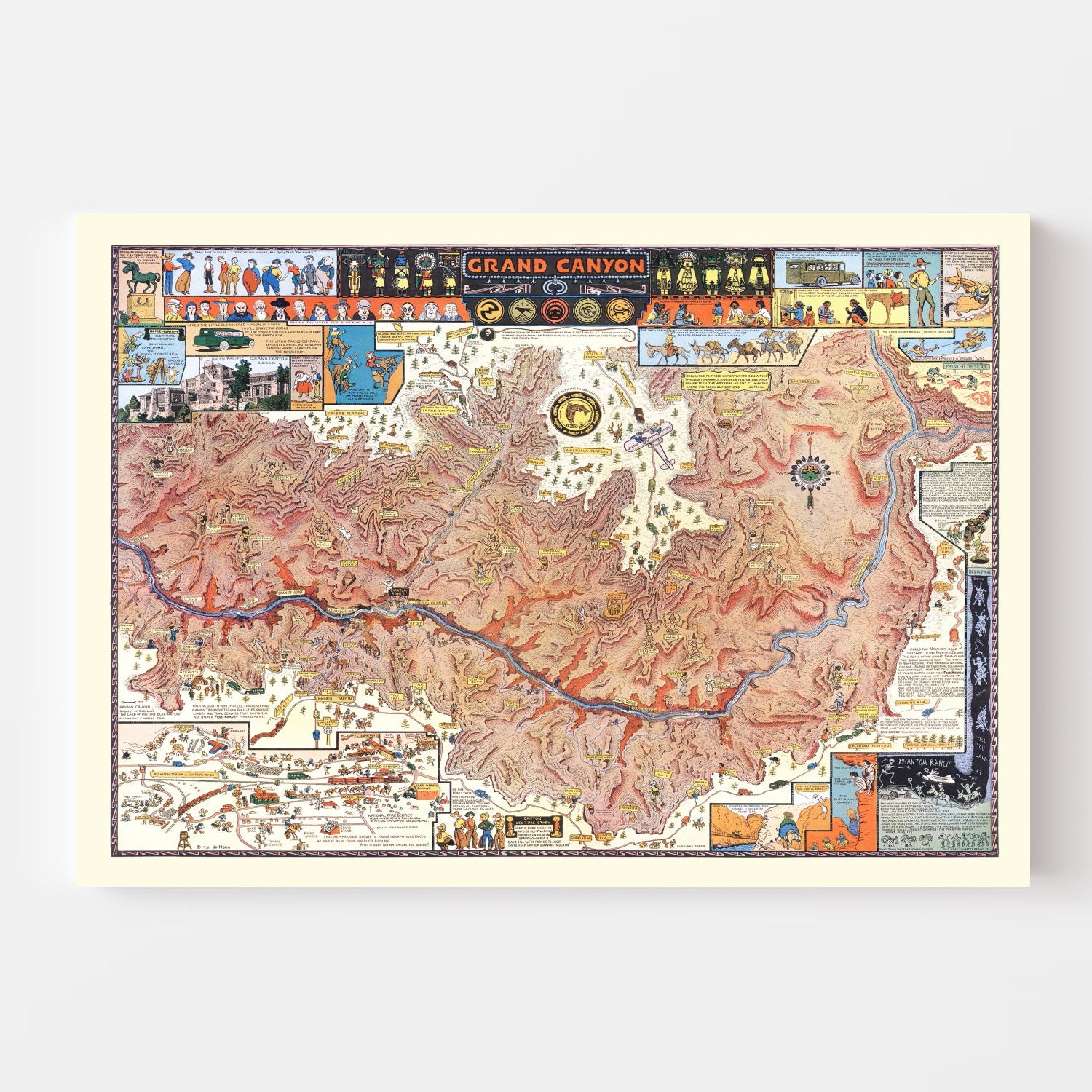 Vintage Map of Grand Canyon 1931