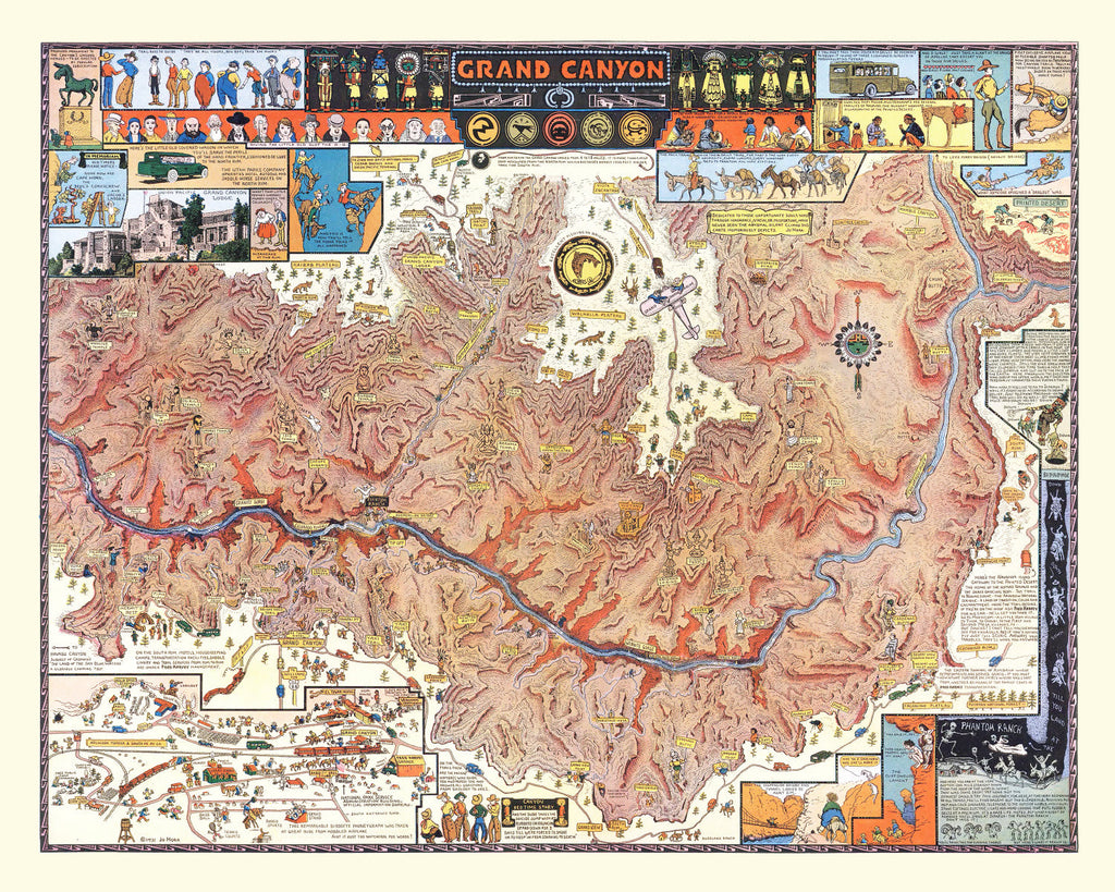 Vintage Map of Grand Canyon 1931