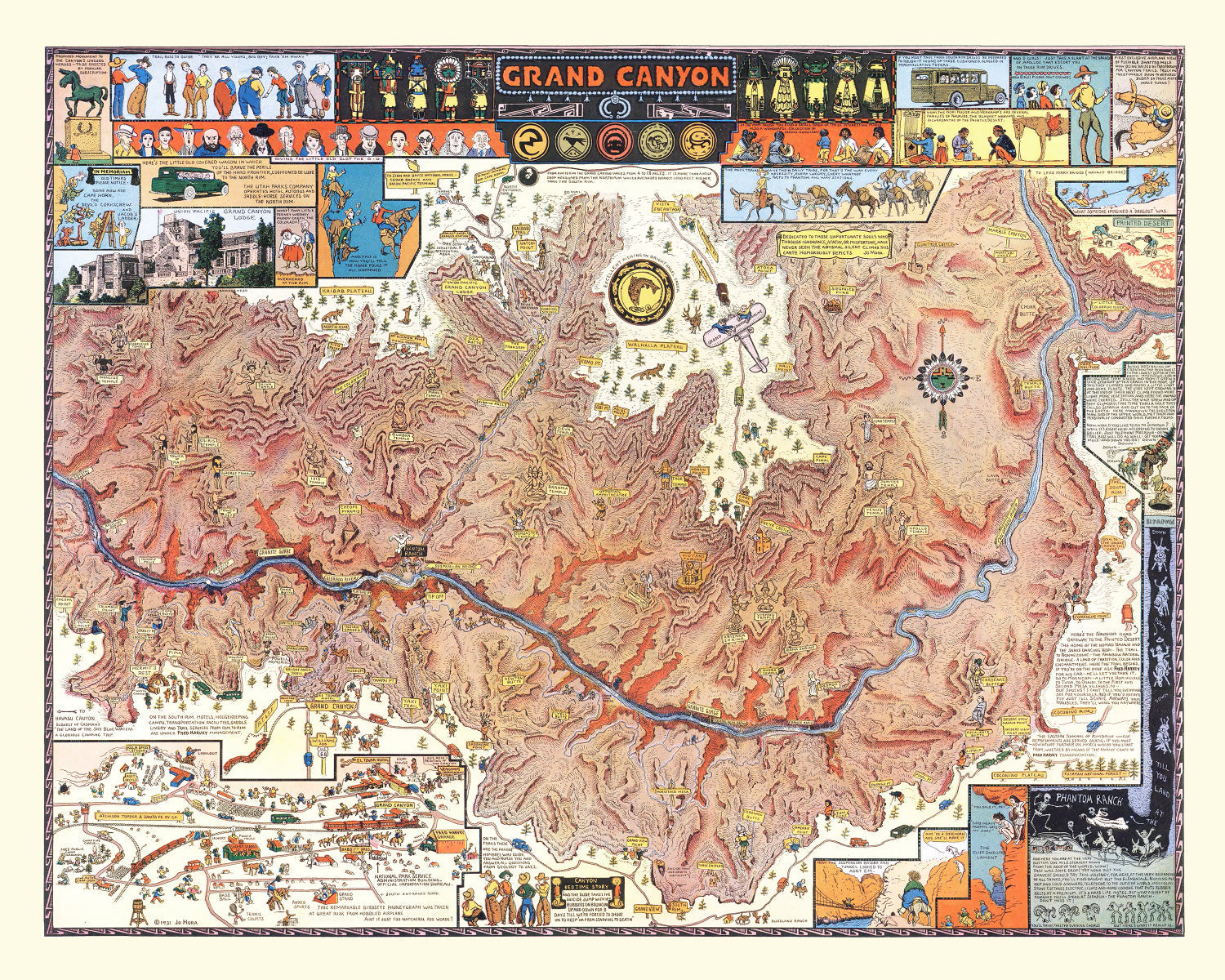 Vintage Map of Grand Canyon 1931