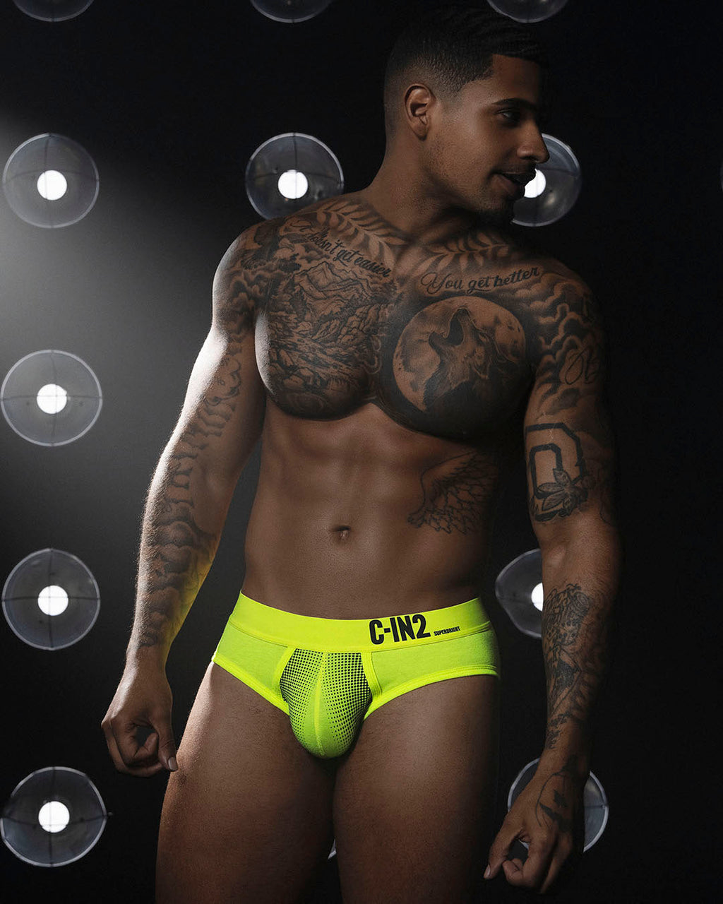 Super Bright Low Rise Brief Neon Yellow
