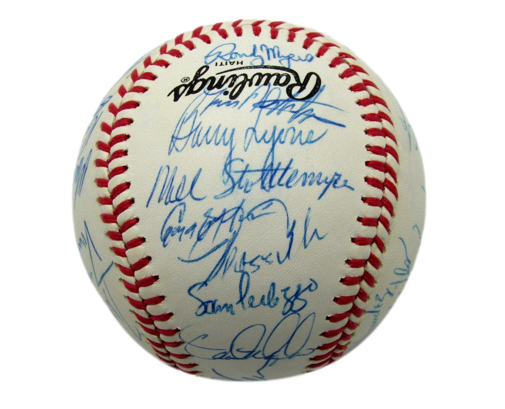 1989 Mets Team Autographed by 28 Johnson Carter Strawberry ONL Baseball 182805