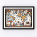 Vintage Map of Pirates & Buccaneers, 1938