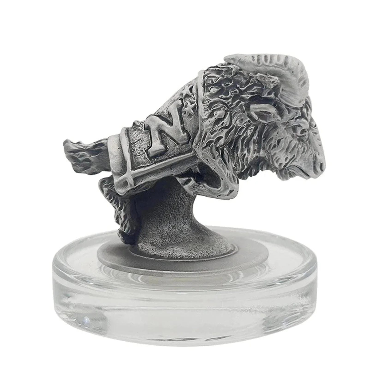 United States Naval Academy Goat Heritage Decanter with 3D Top and 2 Glasses with Chest Box