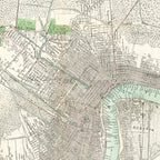 Vintage Map of New Orleans, Louisiana 1878
