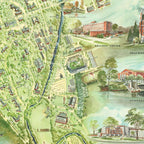 Vintage Map of Michigan State University, 1955