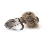 Women's Open Toe Mary Janes Heels // Brown
