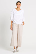 Pima Cotton Jackie O Top - White