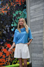 Pima Cotton Jackie O Top - Peacock