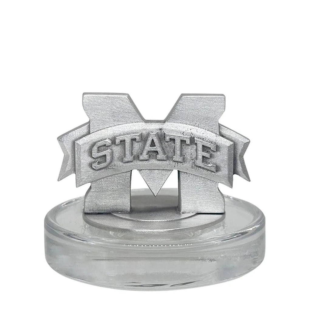 Mississippi State University Bulldogs "M" Royal Decanter with 3D Top Chest Set