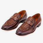 The Dorian Tan Python & Baby Buffalo Leather Loafer Men Shoe