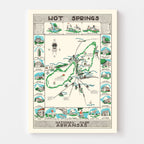 Vintage Map of Hot Springs National Park 1948