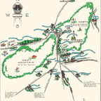 Vintage Map of Hot Springs National Park 1948