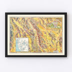 Vintage Map of Death Valley 1934