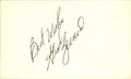 Gus Zernial Athletics d.2011 Signed/Autographed 3x5 Index Card 162517