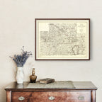Vintage Map of Tahoe National Forest 1925