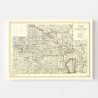 Vintage Map of Tahoe National Forest 1925