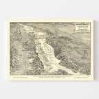 Vintage Map of Death Valley 1929