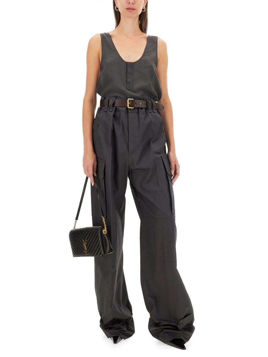 Saint Laurent Women Tank Top "Henley"