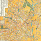 Vintage Map of Los Angeles, California 1900