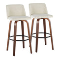Toriano - Contemporary Fixed Height Barstool Swivel And Round
