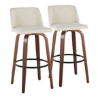 Toriano - Contemporary Fixed Height Barstool Swivel And Round