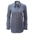 Kathmandu Womens Tonaca Long Sleeve Shirt Blue Check Size 8