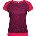 Salewa Women's Pedroc Print Dry Short Sleeve Shirt - Medium - Virtual Pink