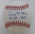 Denny McLain Autographed/Inscribed OML Baseball Tigers JSA 189360