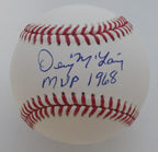 Denny McLain Autographed/Inscribed OML Baseball Tigers JSA 189360