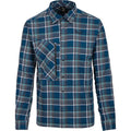 Salewa Men's Fanes Flannel 4 Polarlite LS Shirt - Small - Poseid / Ombre / White