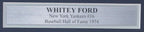 Whitey Ford HOF Signed/Auto 8x10 Photo New York Yankees Framed JSA 190851