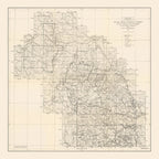 Vintage Harney National Forest Map 1939
