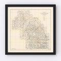 Vintage Harney National Forest Map 1939