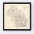 Vintage Harney National Forest Map 1939