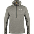 Salewa Men's Boe Alpine Merino Thermal Half Zip Top - Medium - Heather Grey