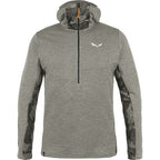 Salewa Men's Boe Alpine Merino Thermal Half Zip Top - Medium - Heather Grey