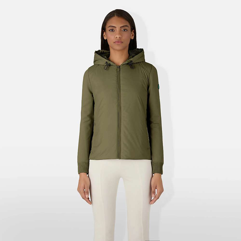 Womens Adhara Hybrid Knit Hood Jacket - XL Dusty Olive