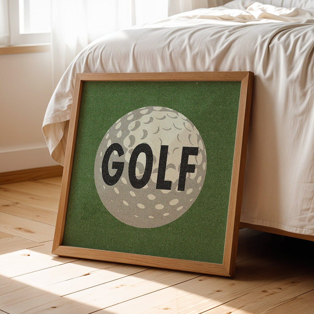 Retro Golf Ball Art Print