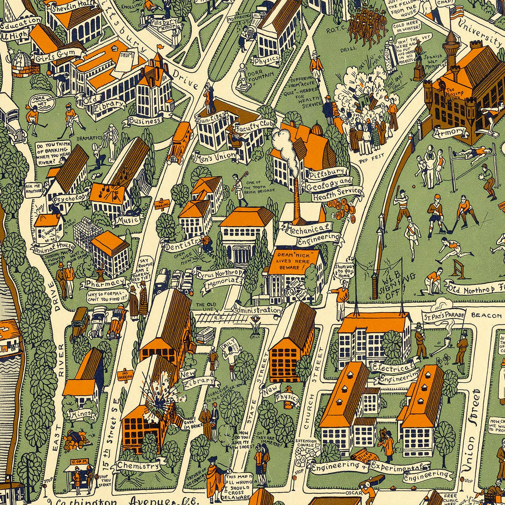 University of Minnesota Campus Map 1927