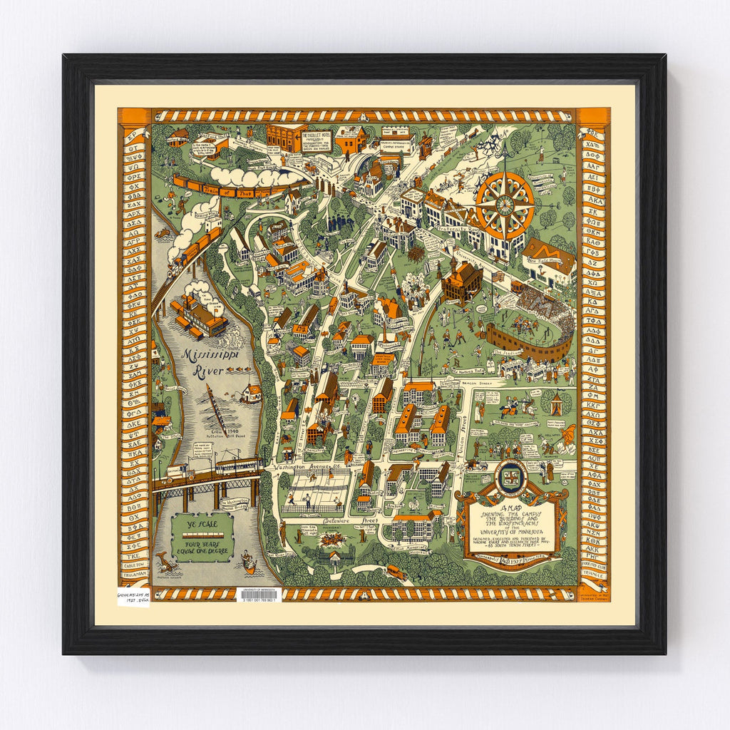 University of Minnesota Campus Map 1927